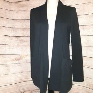 Loft Outlet Charcoal Gray Open Cardigan